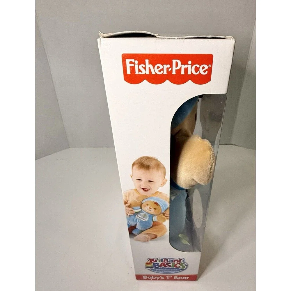 Rare 2008 Fisher Price Baby's First Bear Blue Rattles NEW IN BOX